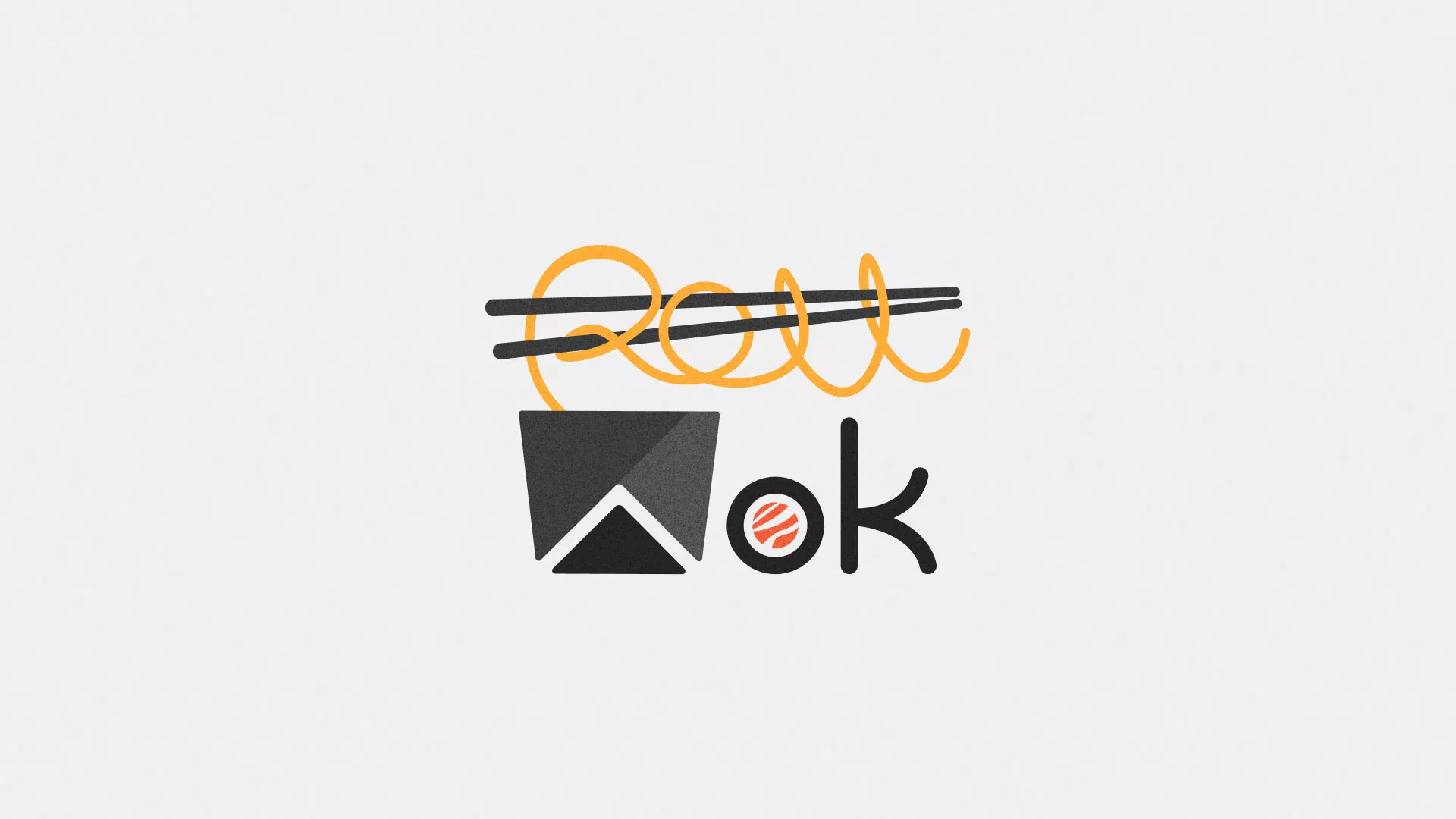 Разработка логотипа суши-бара «Roll Wok Club» в Людиново